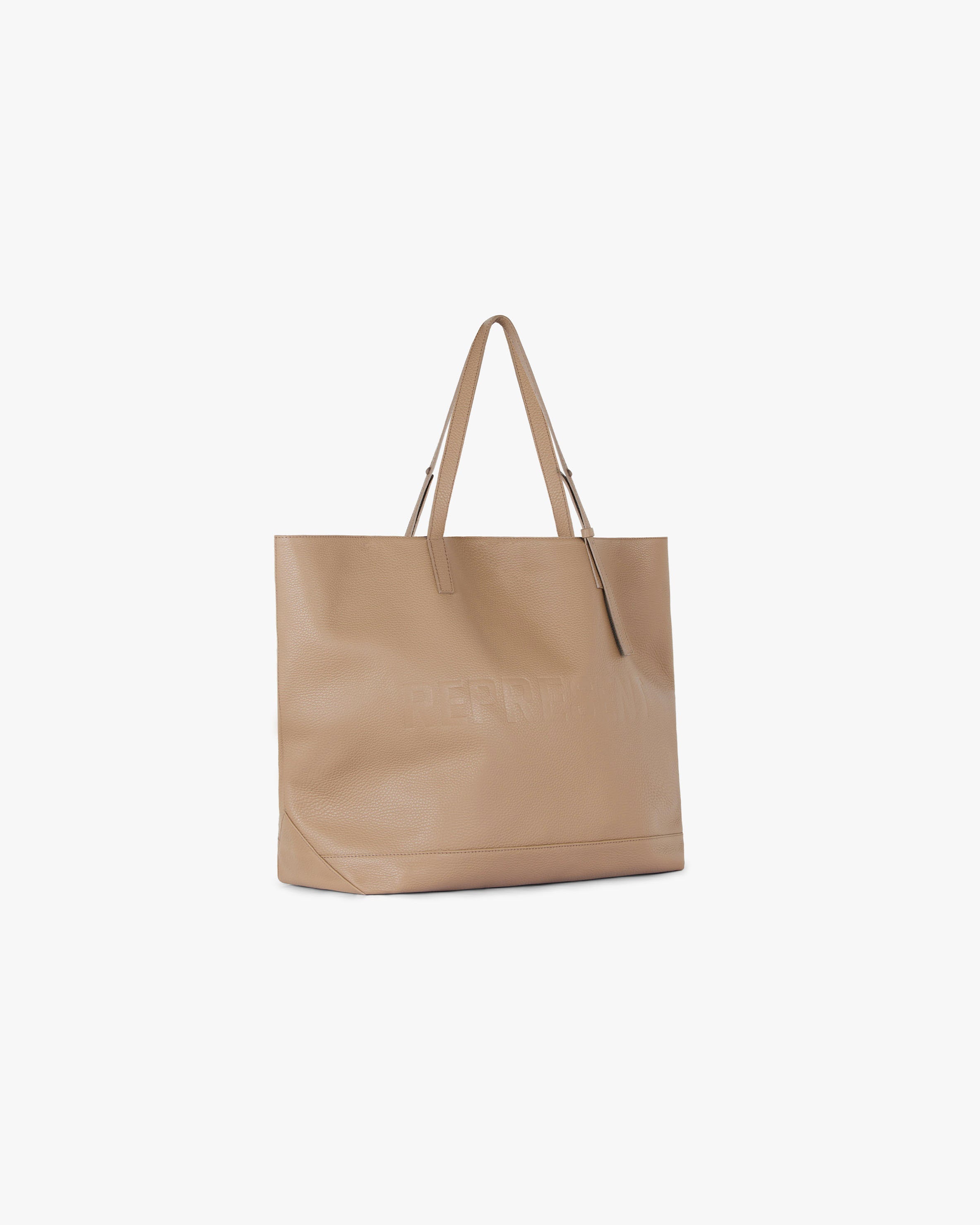 Leather Tote Bag - Sesame